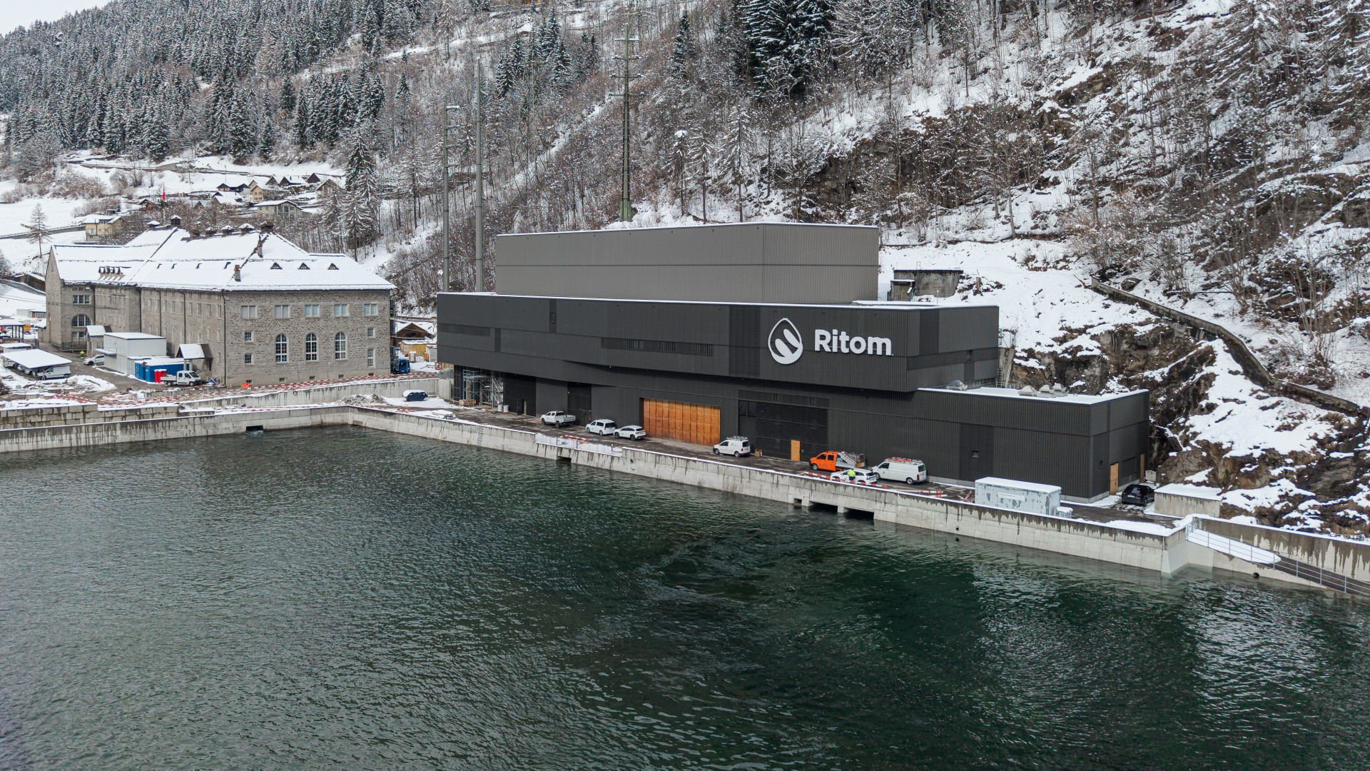 Aussenansicht der Wasserkraftwerk Ritom Quinto